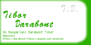 tibor darabont business card